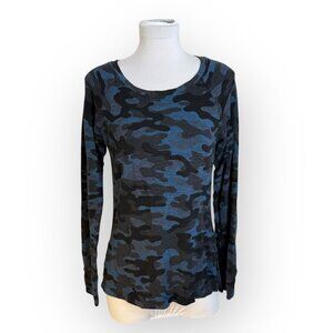 Sundry Blue Camo Long‎ Sleeve Shirt